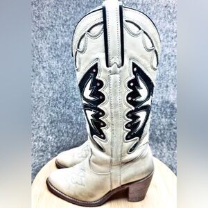 Miss Capezio Vintage 70’s Butterfly Inlay High Heeled Western Cowgirl Boots
